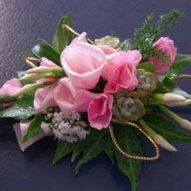 dainty pink corsage