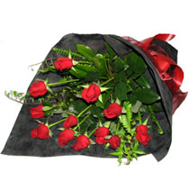a dozen red roses