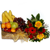 fruit box and a posy