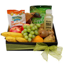 fruit and healthy snacks box