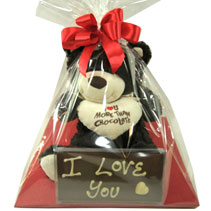 'i love you more than chocolate' bear