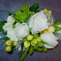 pretty white corsage